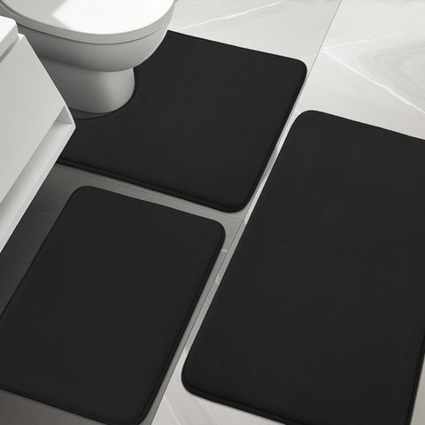 YIHOUSE bathroom rug sets 3-piece for plush comfort and quick absorption