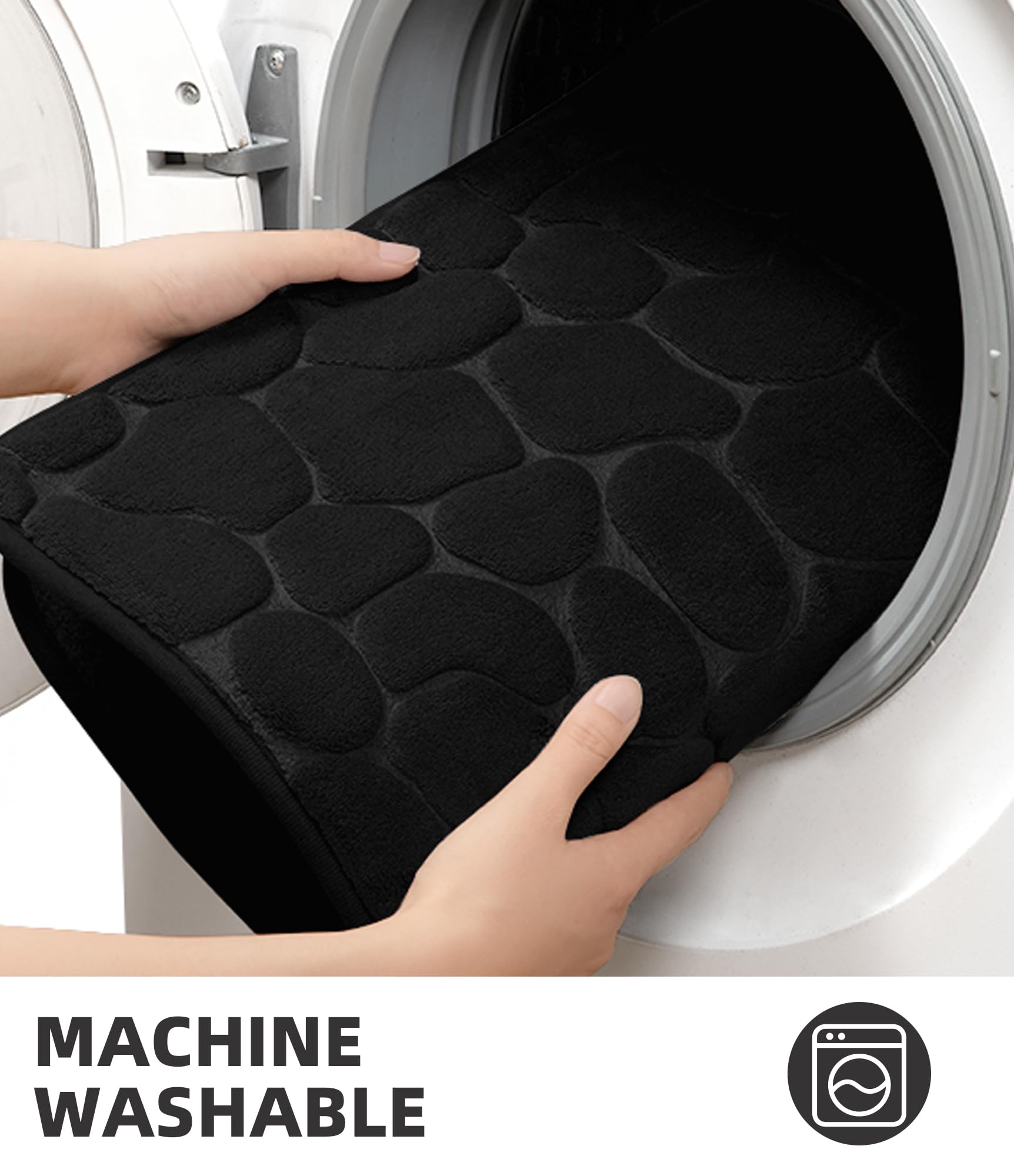YIHOUSE cobblestone texture brings subtle style to any bathroom.