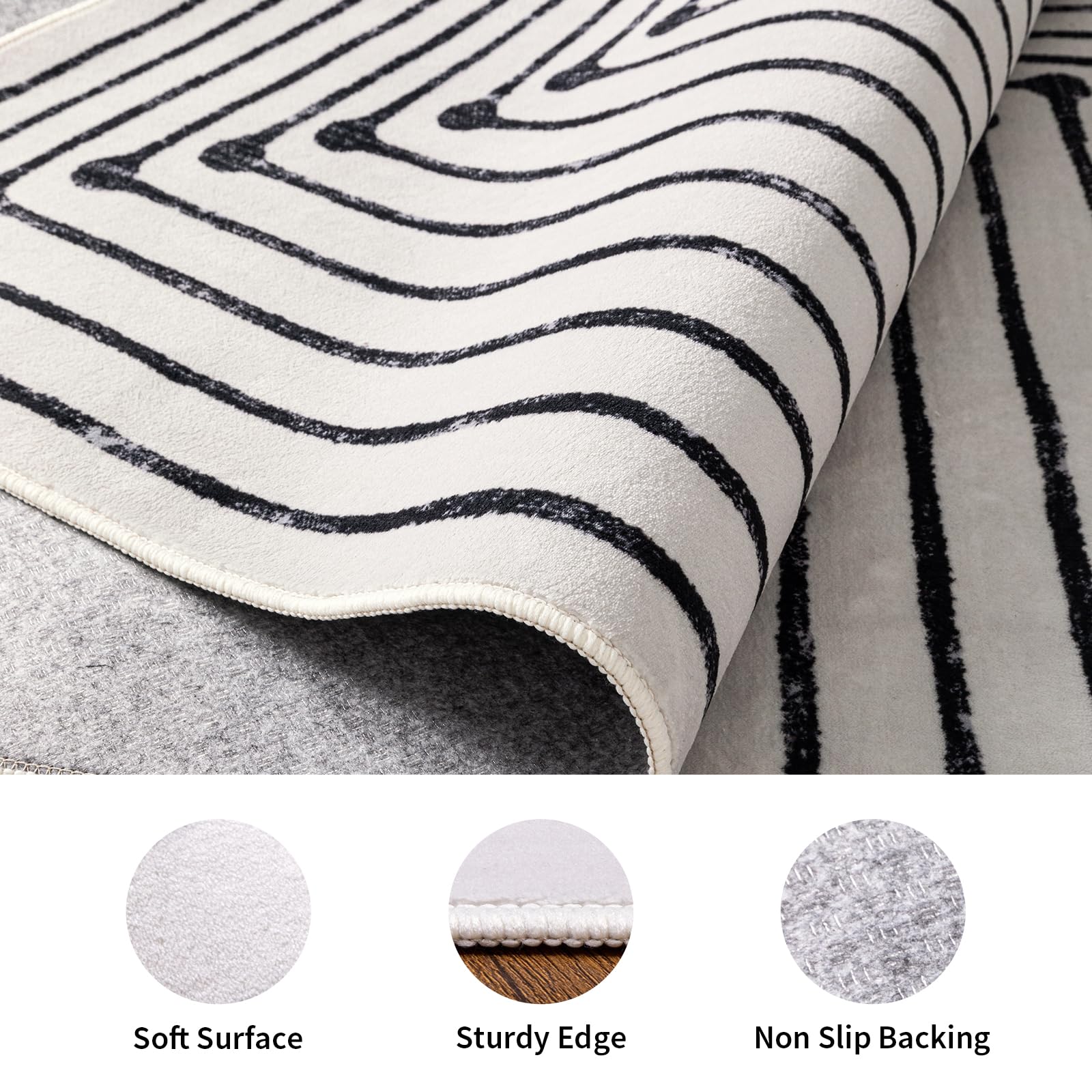 YIHOUSE durable, fade-resistant rug for high-traffic homes