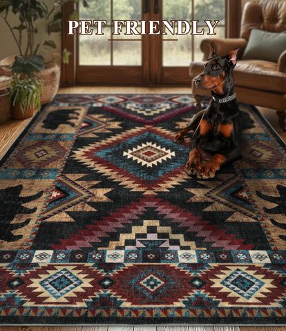 YIHOUSE durable high-traffic rug withstands daily wear