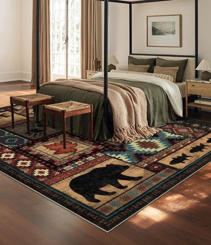YIHOUSE imitation cashmere rug; soft feel and machine washable for easy maintenance.