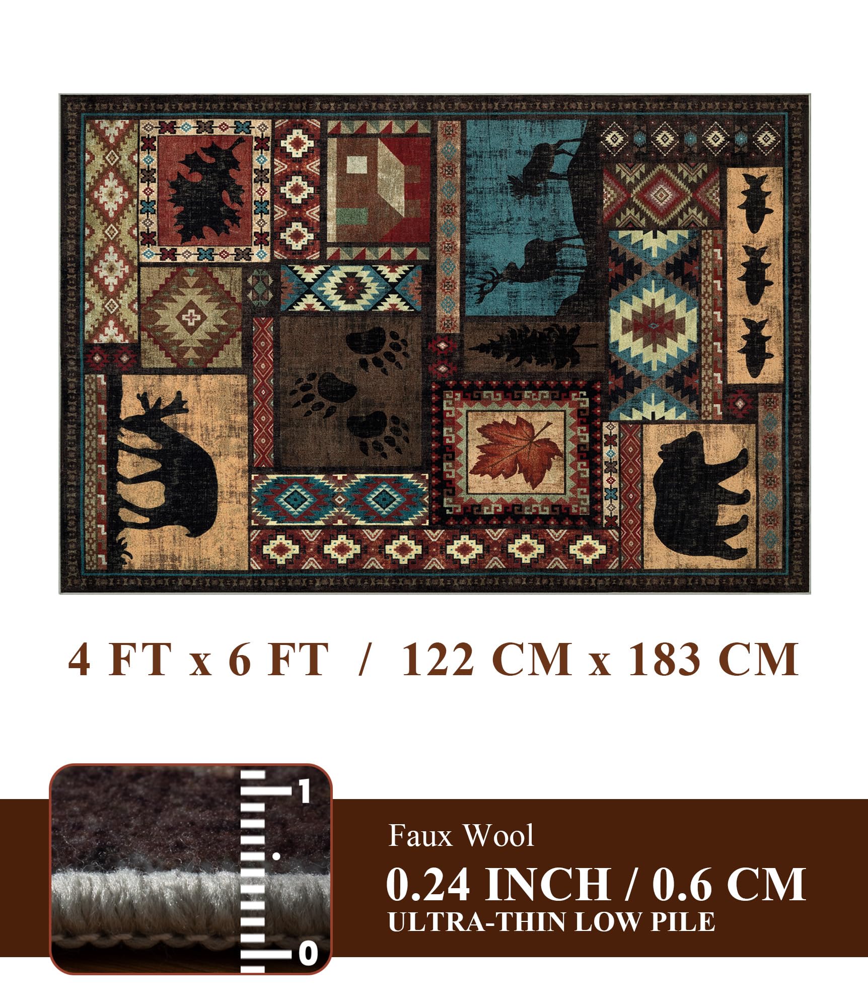 YIHOUSE machine washable rug makes quick cleaning in living rooms easier.