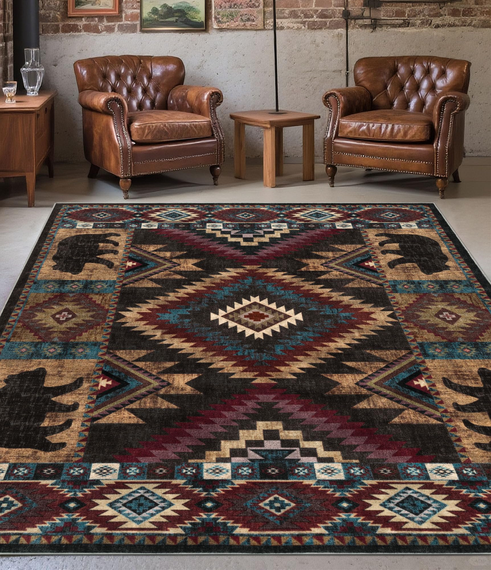 YIHOUSE machine-washable area rug makes spills quick to clean