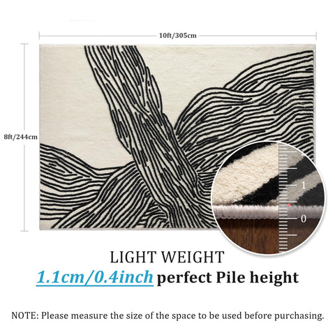 YIHOUSE machine-washable area rug for quick, easy-cleanups after spills.