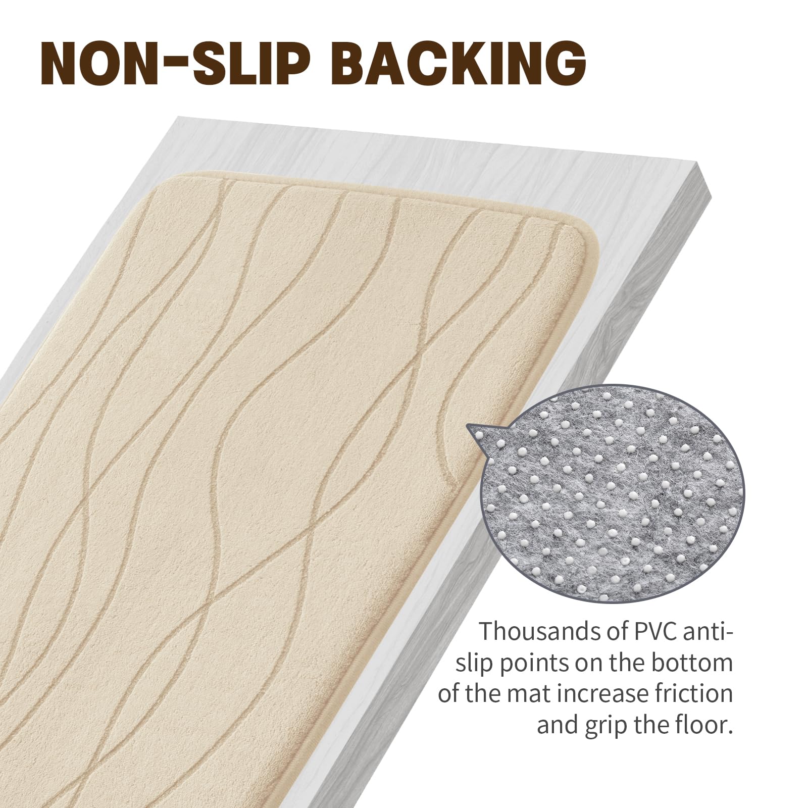 YIHOUSE machine-washable rug set, easy cleaning without fading or lint