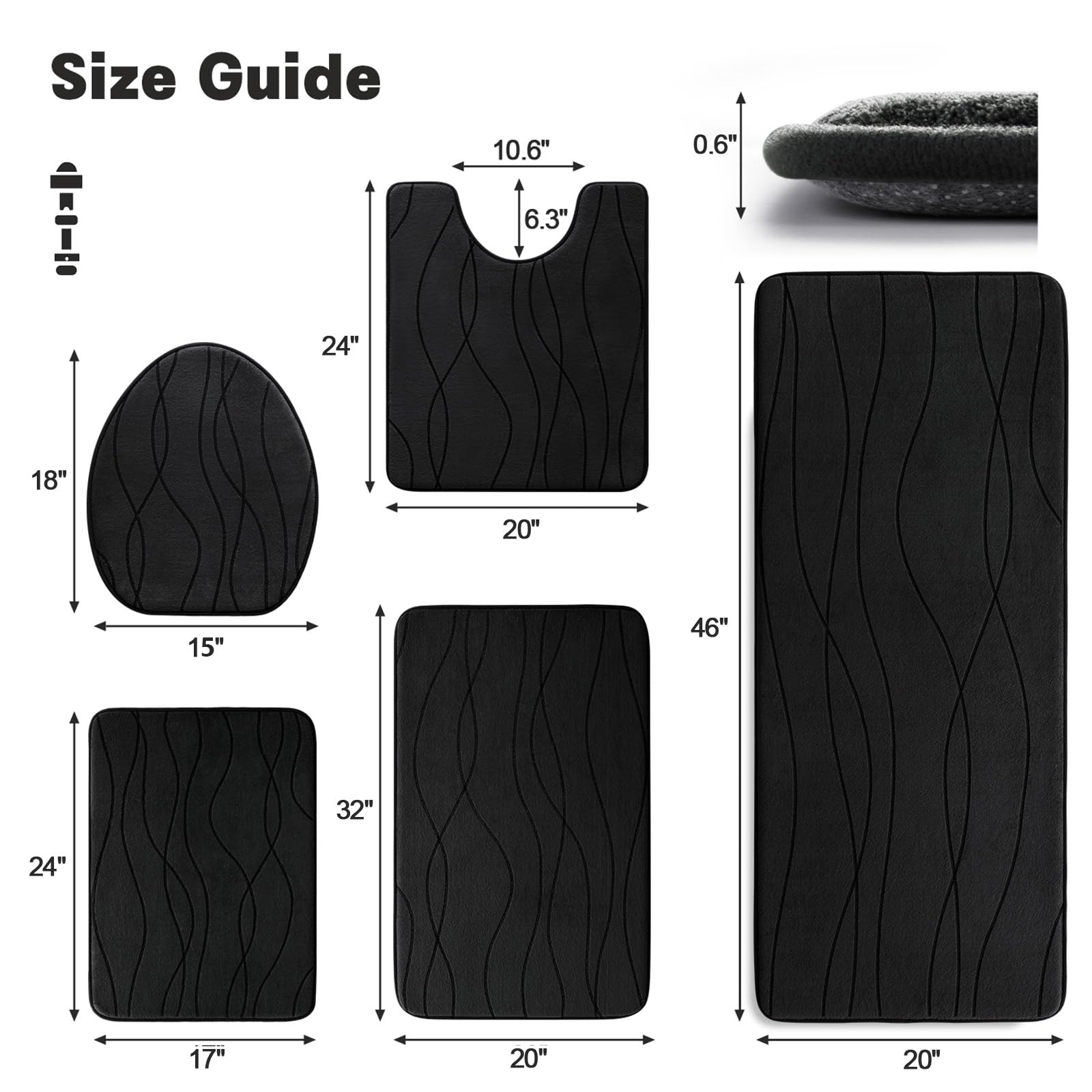 YIHOUSE machine-washable rug set, colors stay vibrant after washing