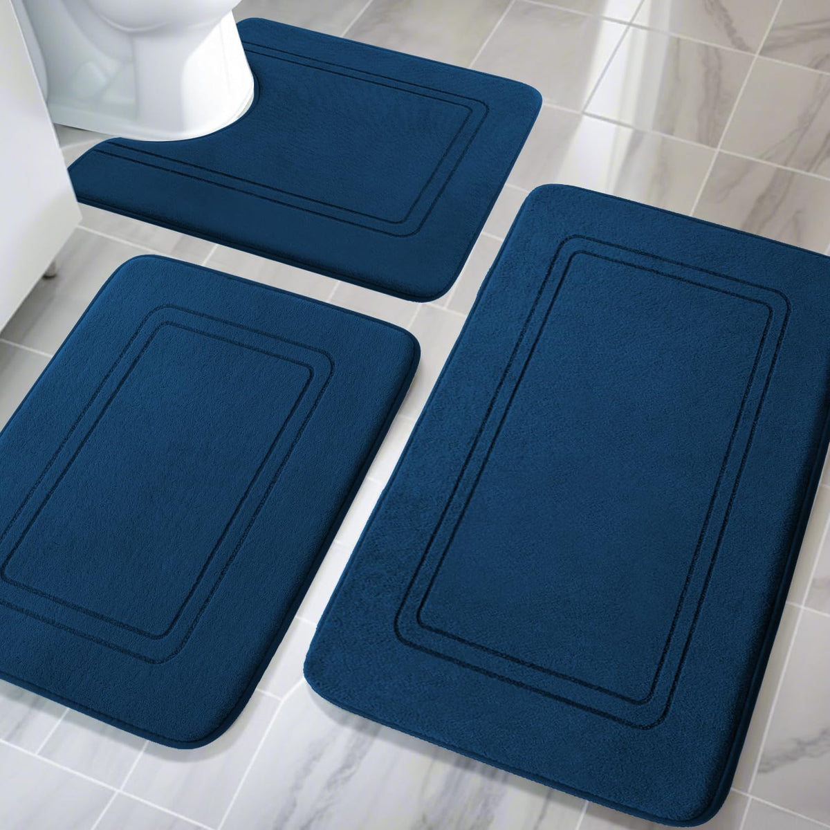 YIHOUSE memory foam bath mat set large rug 32x20 plush comfort