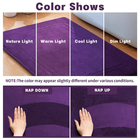 YIHOUSE memory foam bath mat long mat 24x17 for comfortable foot traffic