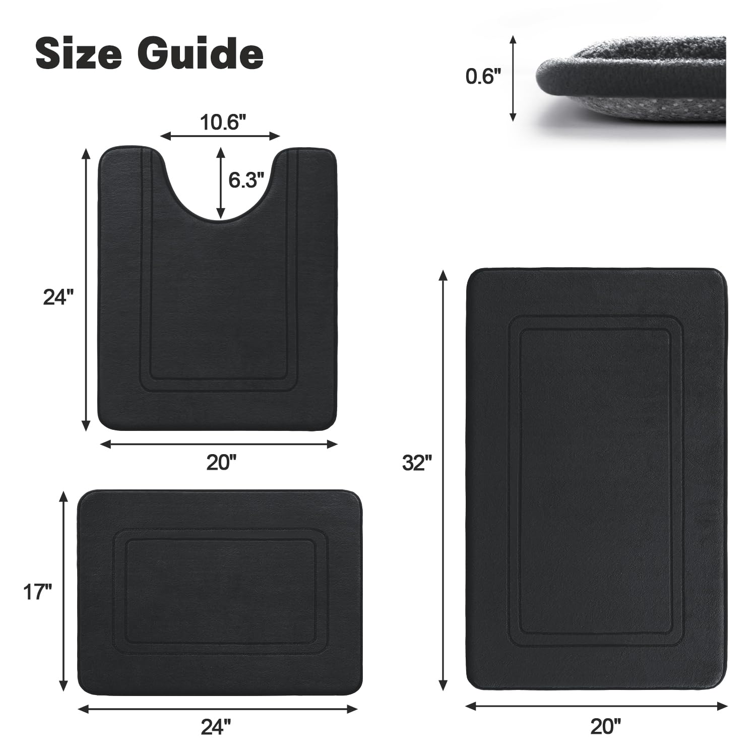 YIHOUSE memory foam top fleece delivers gentle, cozy comfort underfoot.