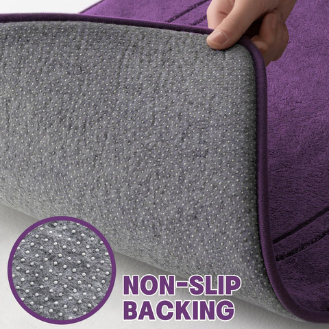YIHOUSE memory foam bath mat U-shape counter rug 24x20 keeps floors dry