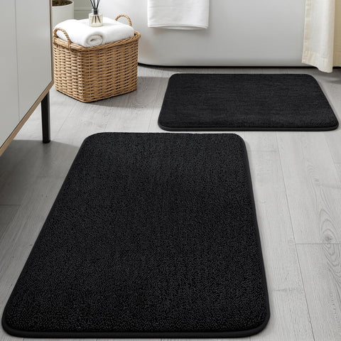 YIHOUSE memory foam bath rug 2pc set, front view, plush cushioning for comfort