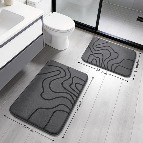 YIHOUSE memory foam bath rug offers ultimate support on cold bathroom floors.