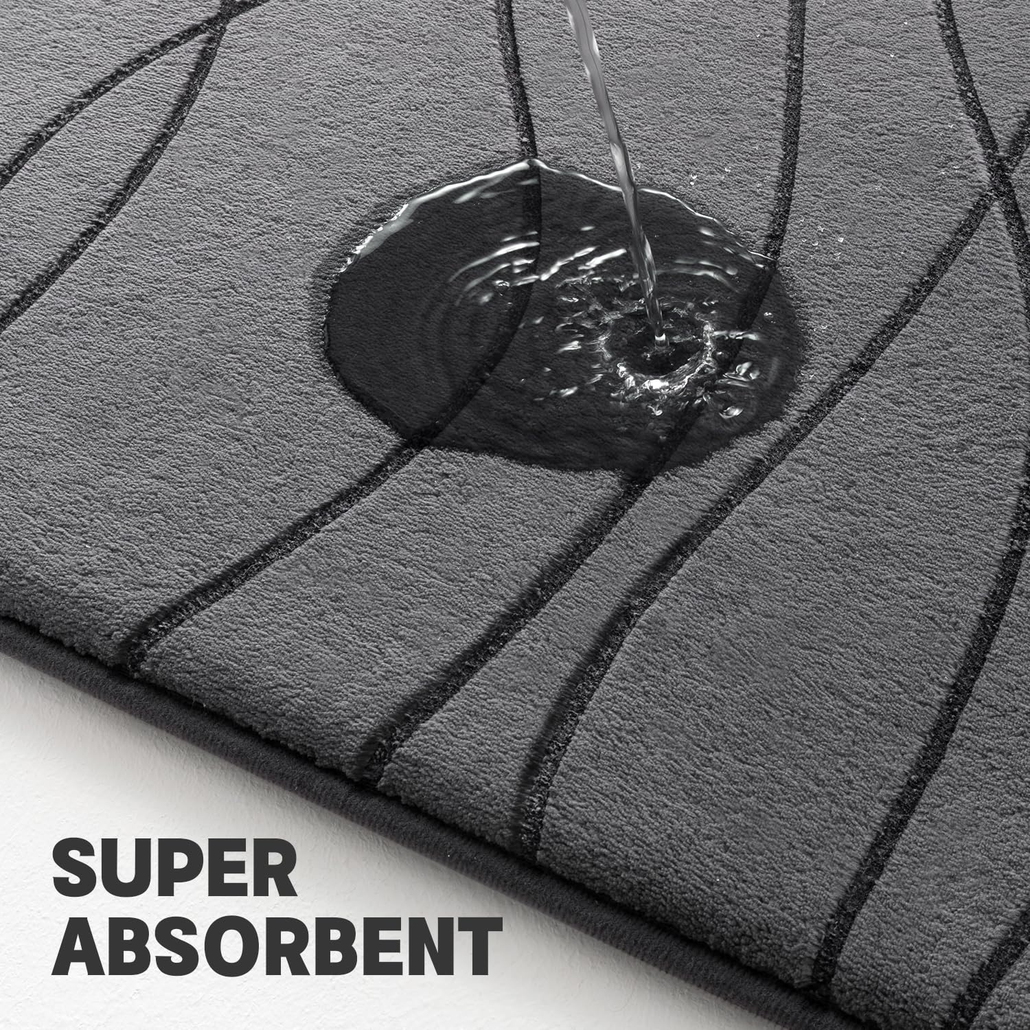 YIHOUSE memory foam texture close-up highlighting plush comfort underfoot.