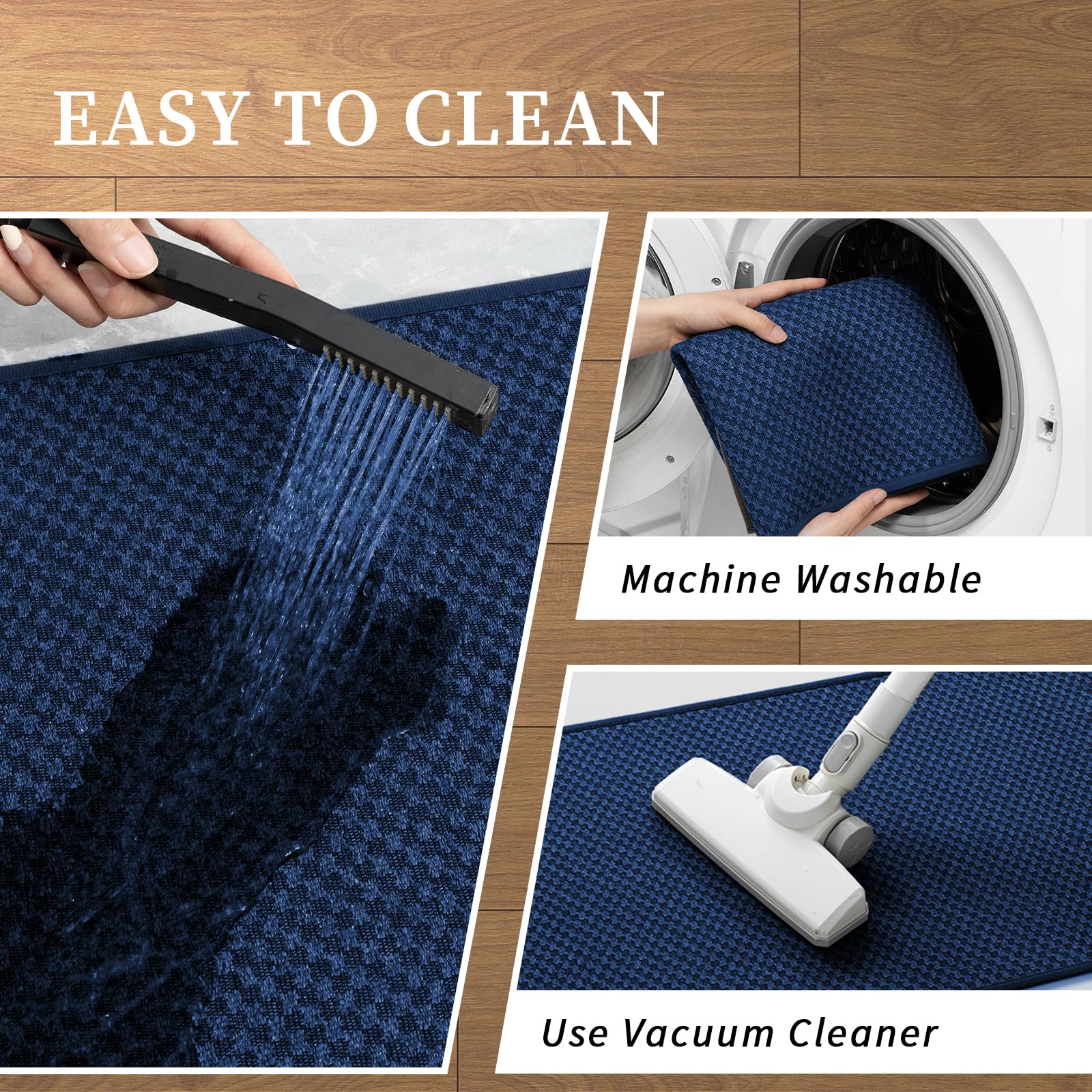 YIHOUSE bath mats are versatile for bathrooms, kitchens, and laundry areas.