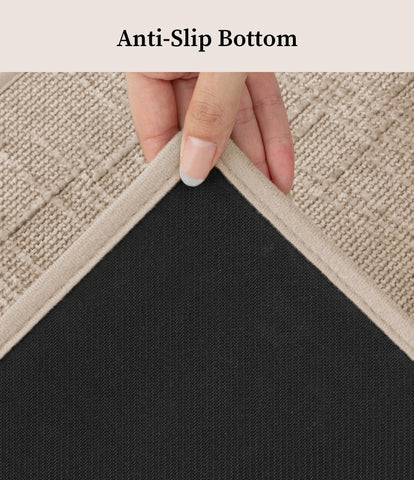 YIHOUSE ultra-thin rug with backing designed for stable placement
