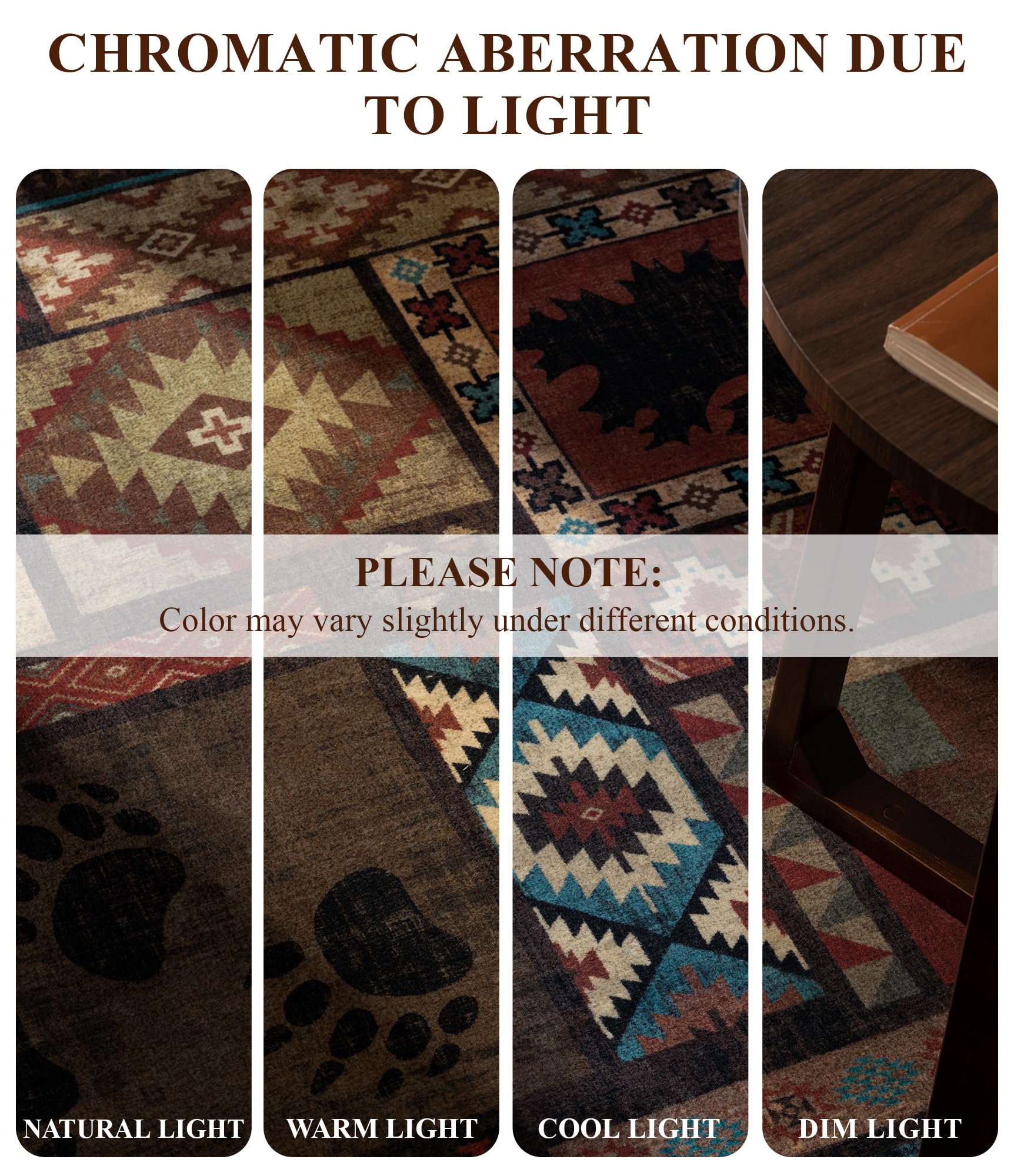 YIHOUSE rug with non-slip backing helps prevent slips on floors.