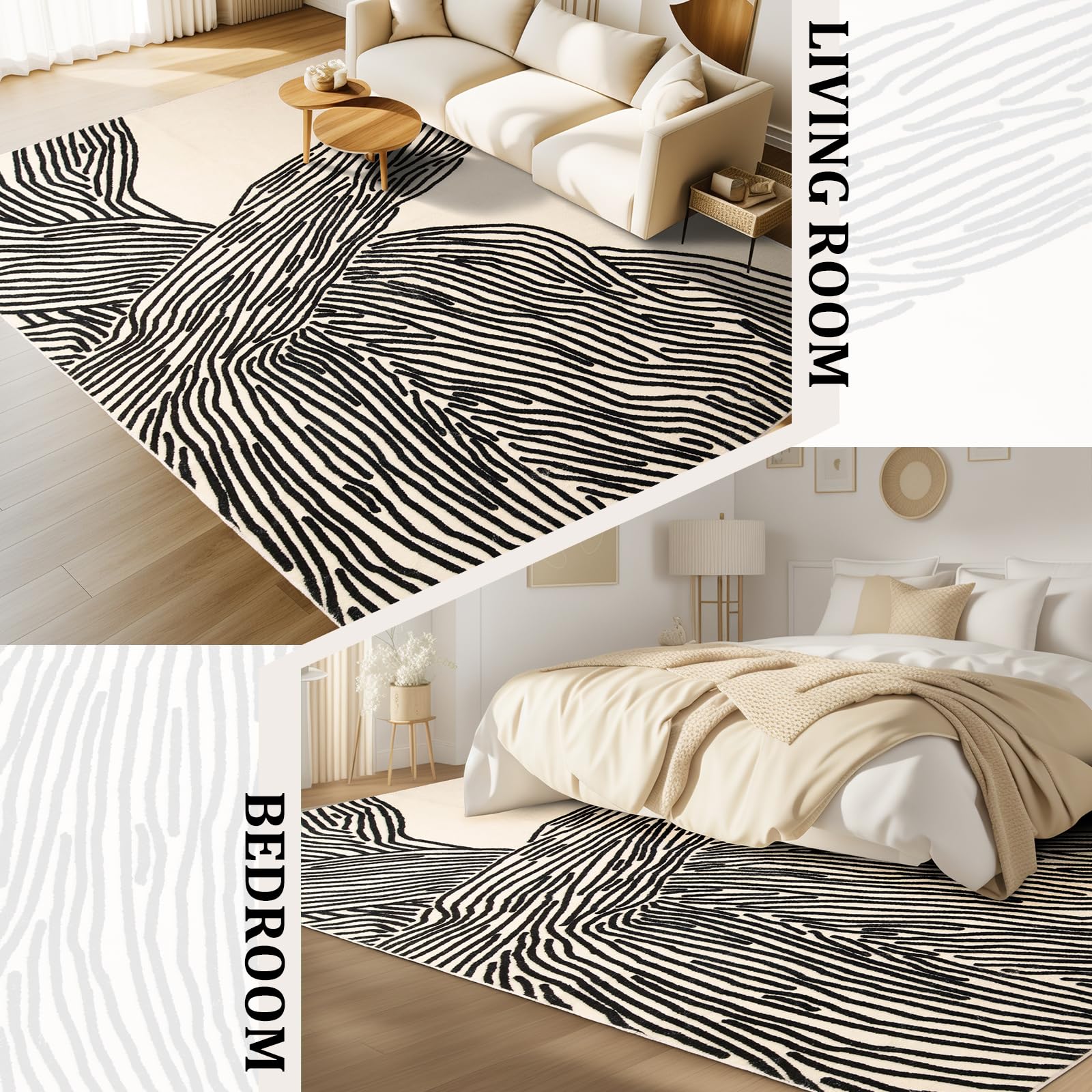 YIHOUSE nursery and playroom-friendly rug adds style with practical cleanup.