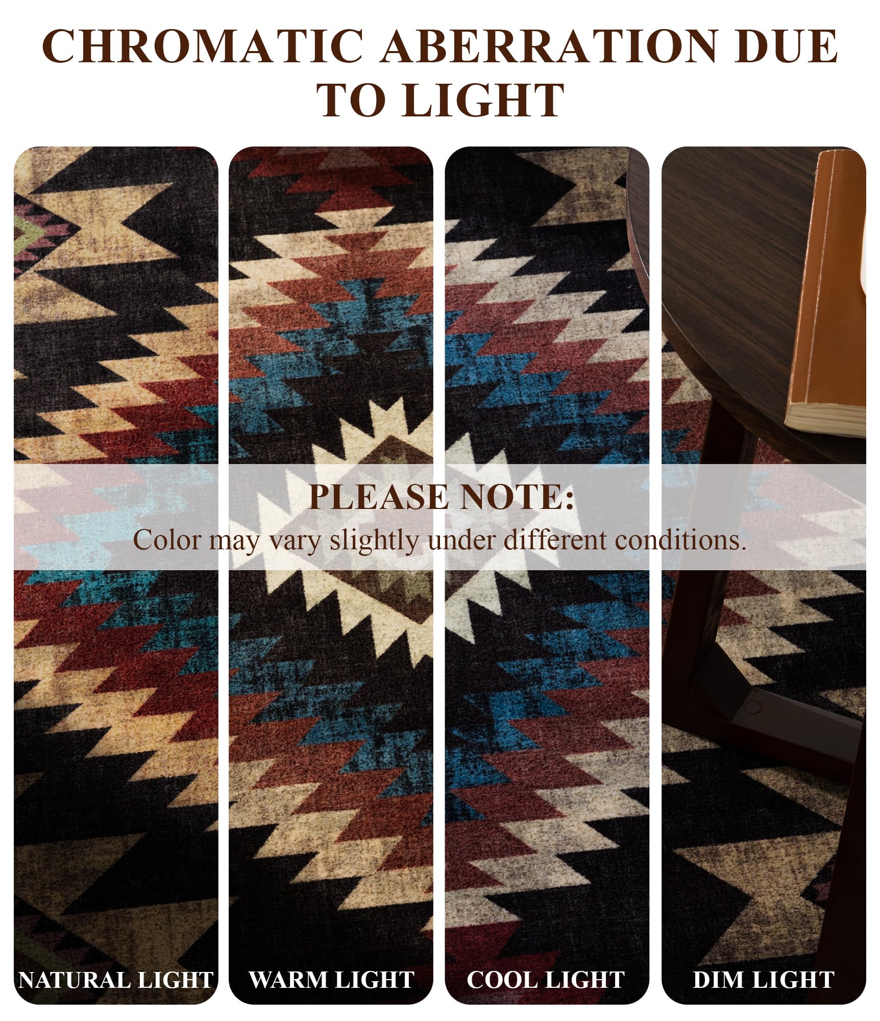 YIHOUSE robot-vacuum-friendly rug allows easy cleaning around furniture