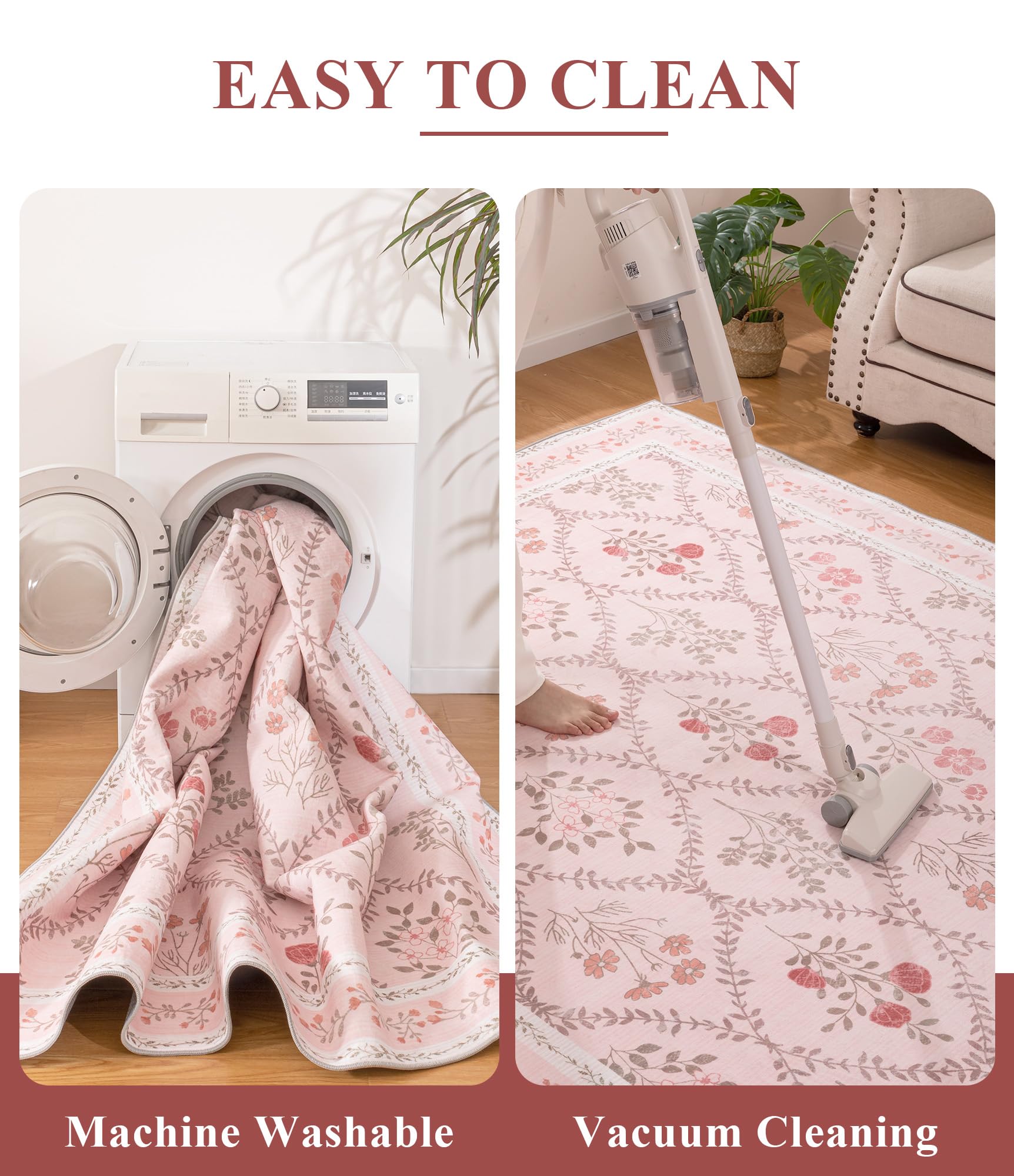YIHOUSE soft faux-wool fibers feel plush under bare feet.