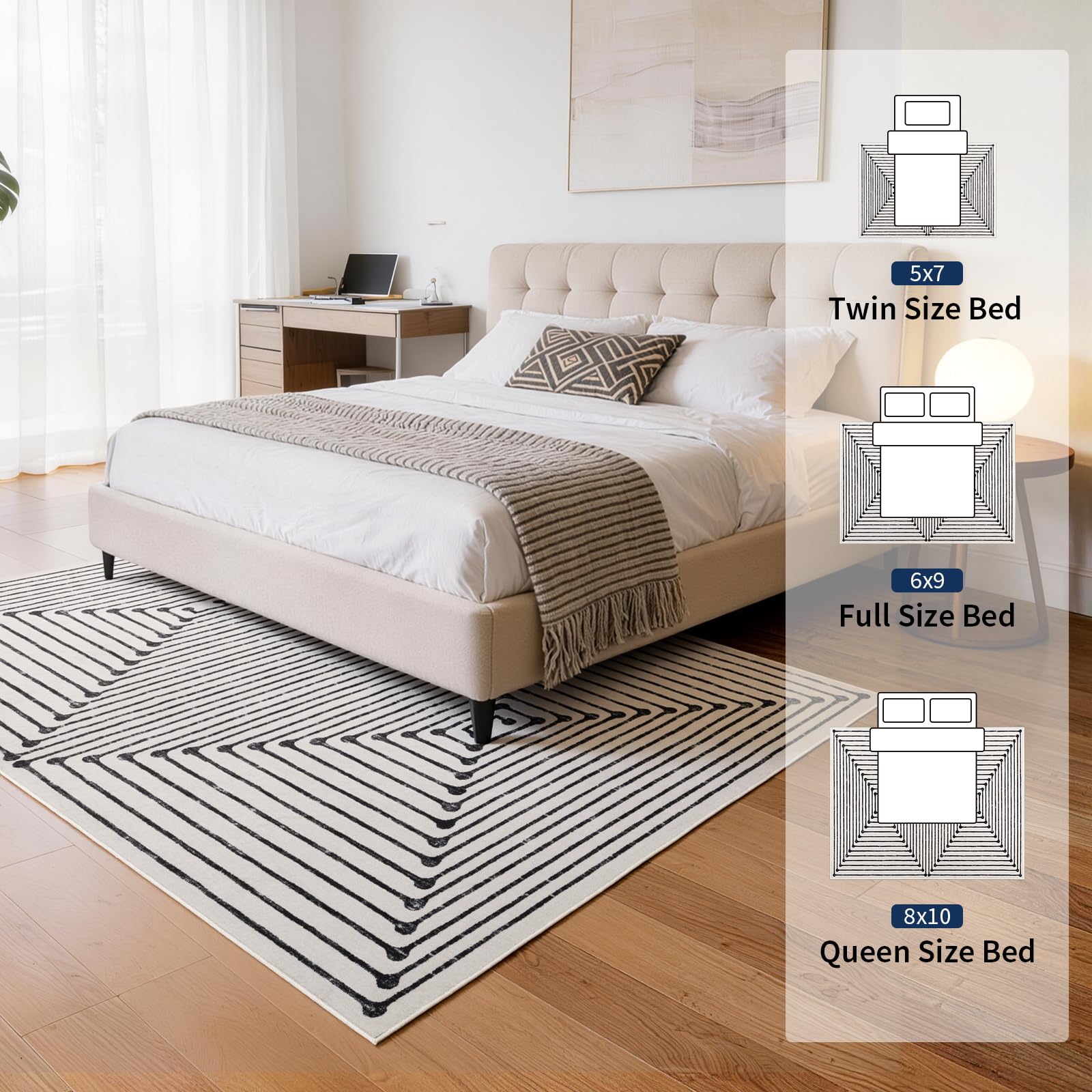 YIHOUSE faux-wool texture provides plush underfoot softness