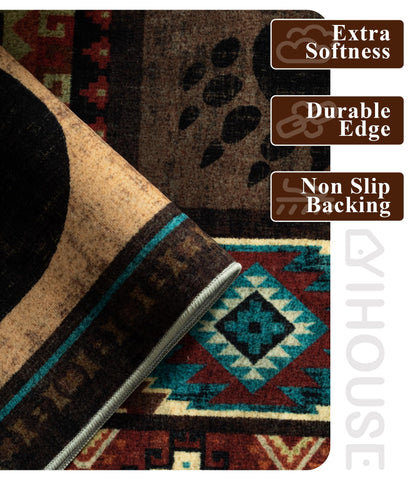 YIHOUSE southwestern bears and deer motif enhances rustic home decor.