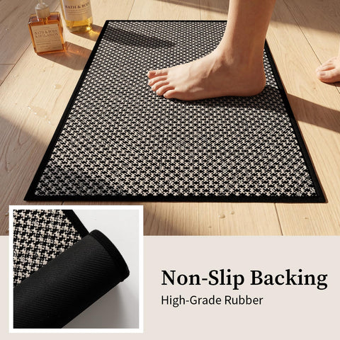 YIHOUSE two-piece bath rug set with 24x17 and 17x47 inches for versatile placement