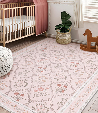 YIHOUSE ultra-thin low-pile rug fits under doors and furniture.