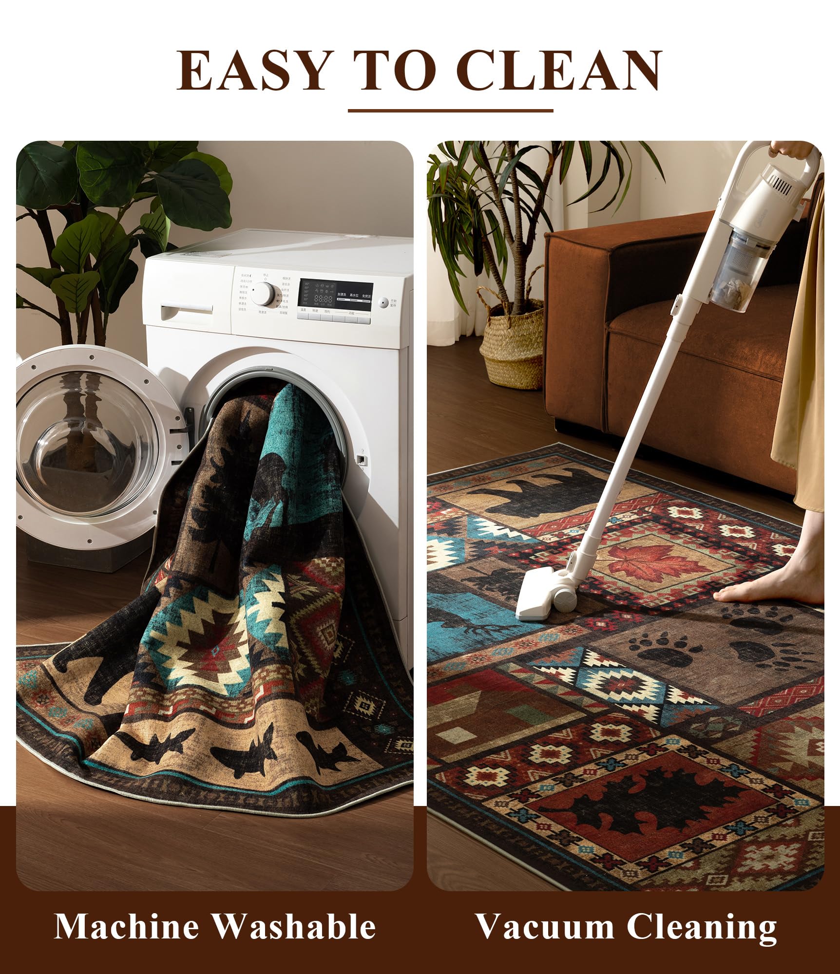 YIHOUSE versatile rug suitable for living room, bedroom, or entry.