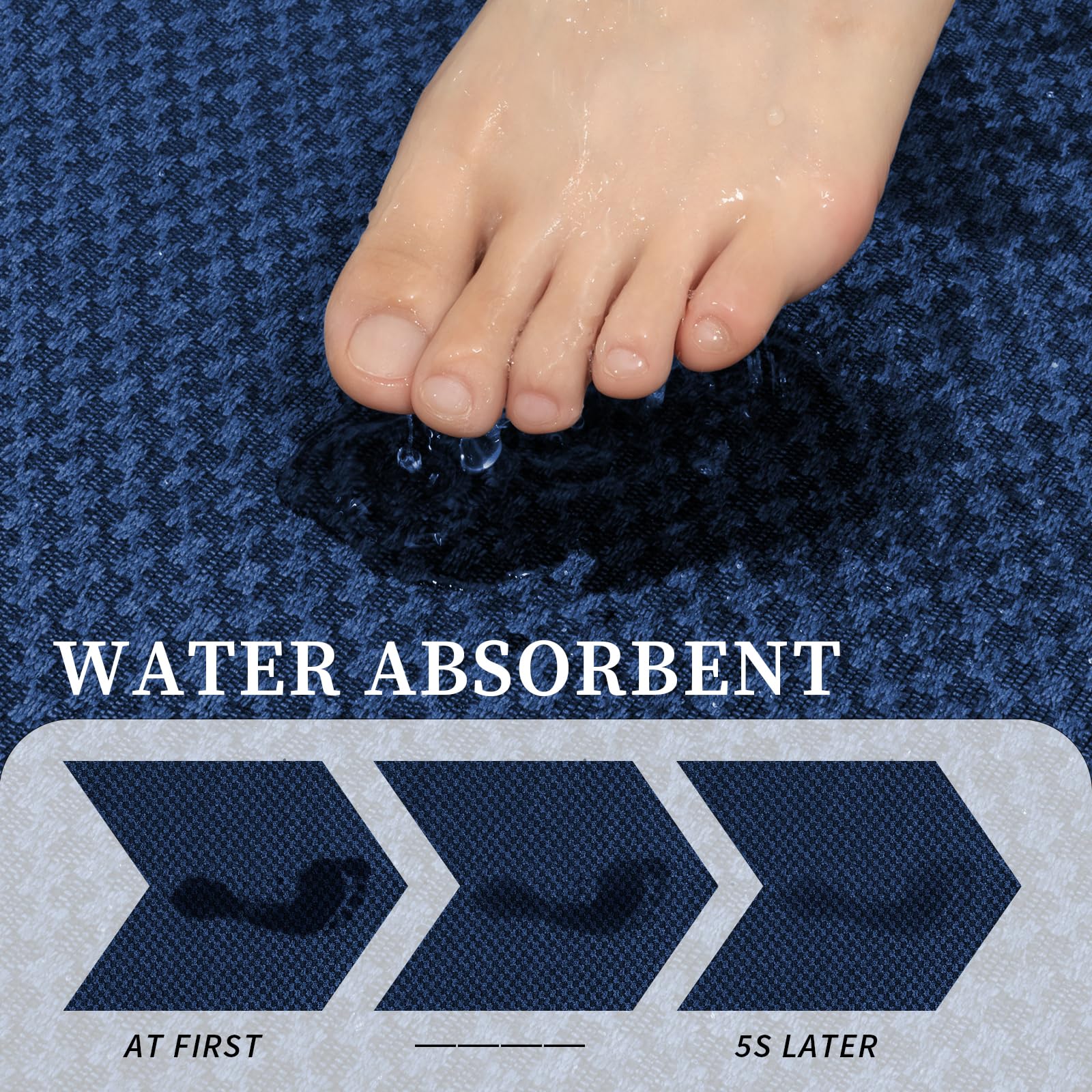 YIHOUSE weave texture on the mat promotes airflow and moisture control.