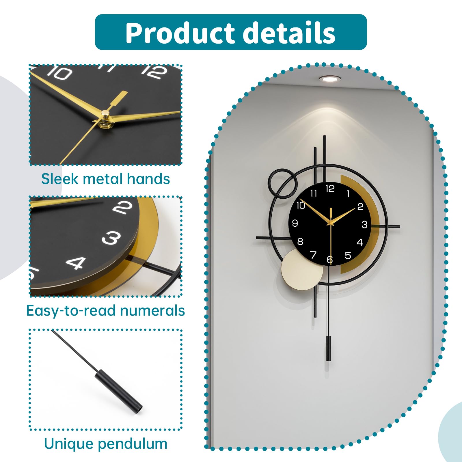 YIJIDECOR eco-friendly wood clock surface brings natural warmth to interiors.