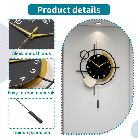 YIJIDECOR eco-friendly wood clock surface brings natural warmth to interiors.