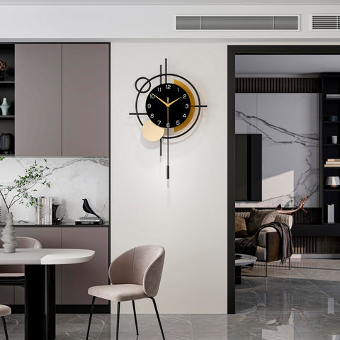 YIJIDECOR large-display clock fits in living rooms without overpowering walls.