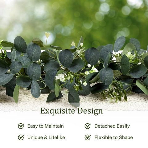 YIJXPOIN eucalyptus garland with bendable wire to shape any arrangement