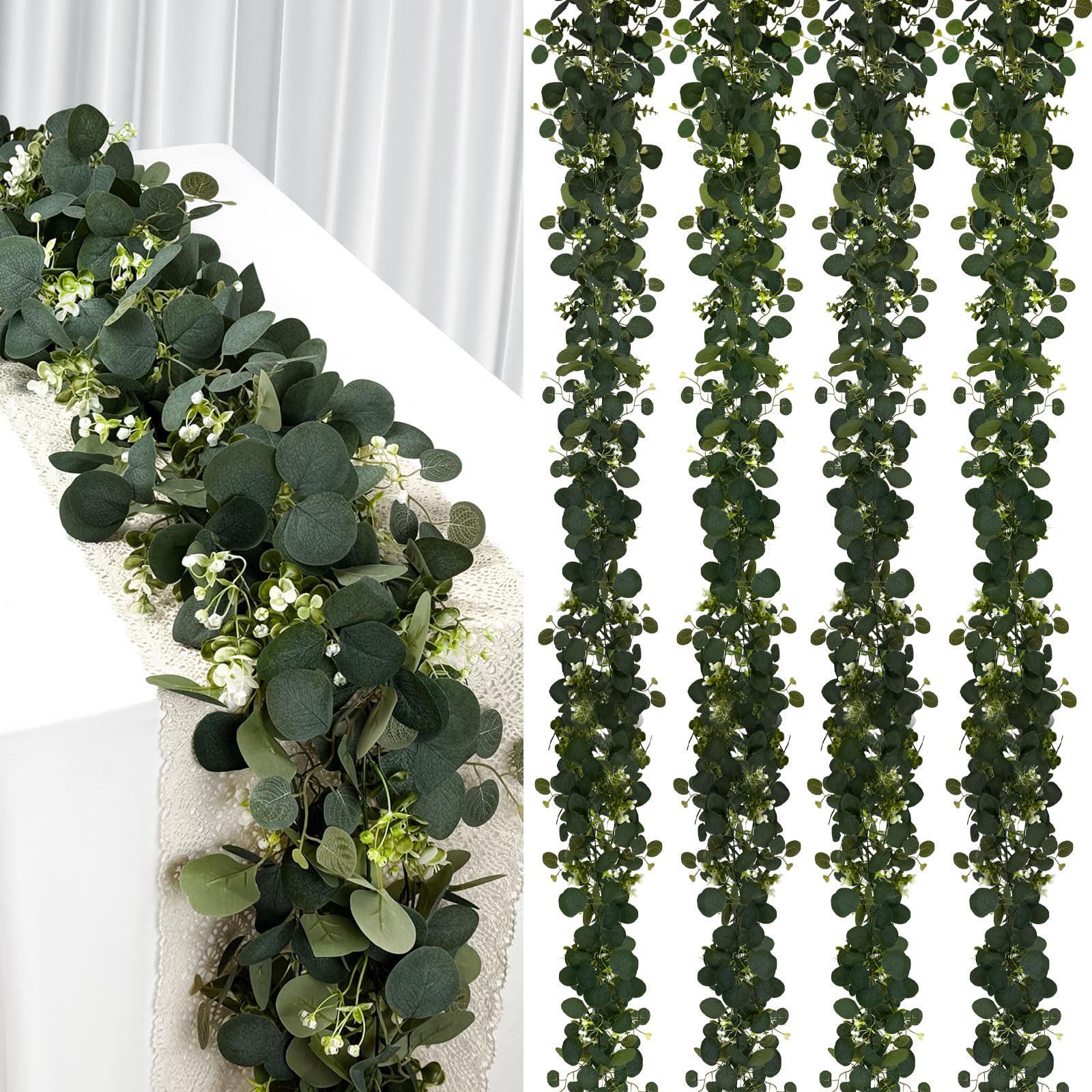 YIJXPOIN eucalyptus garland table centerpiece for rustic styling