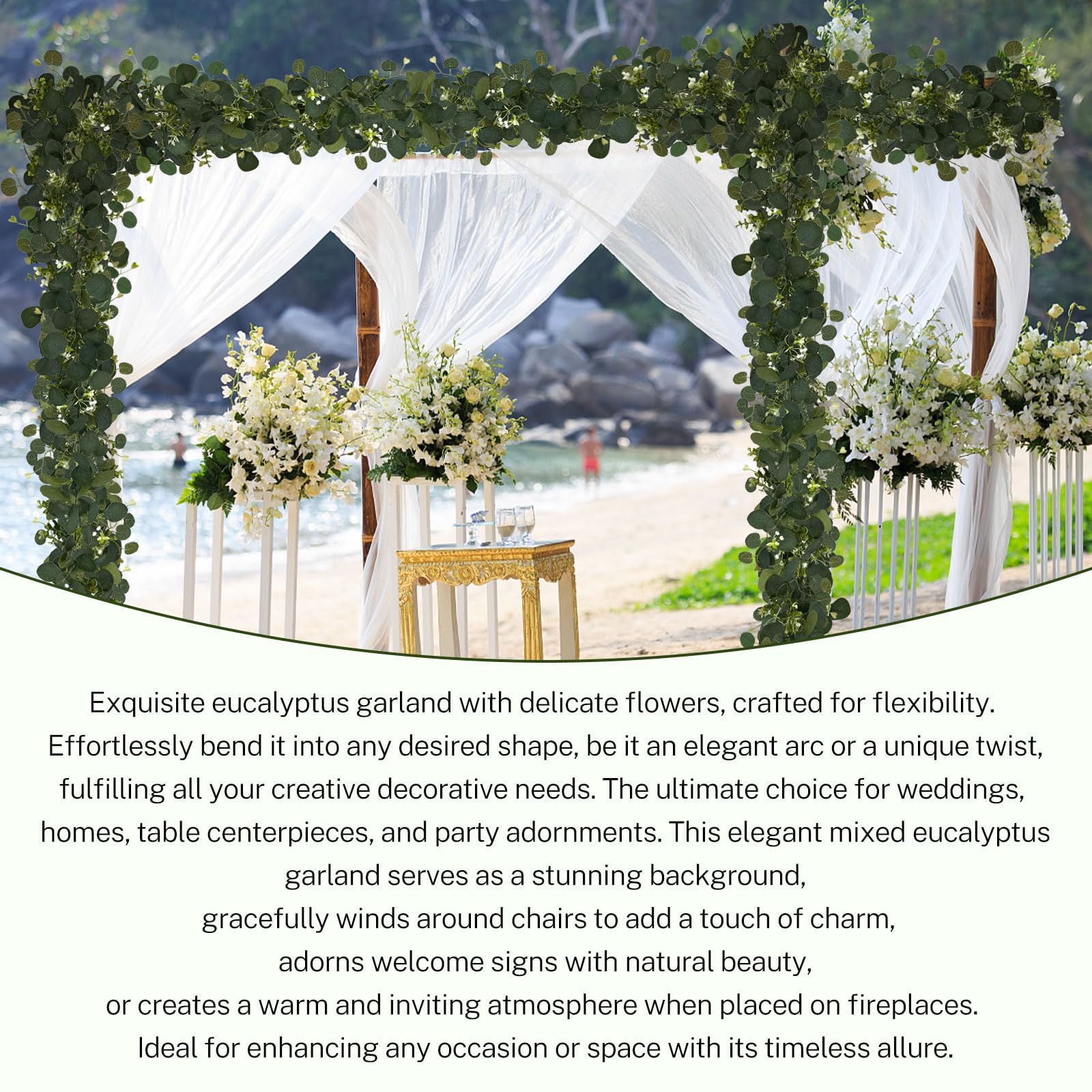 YIJXPOIN eucalyptus garland offers year-round decor across seasons
