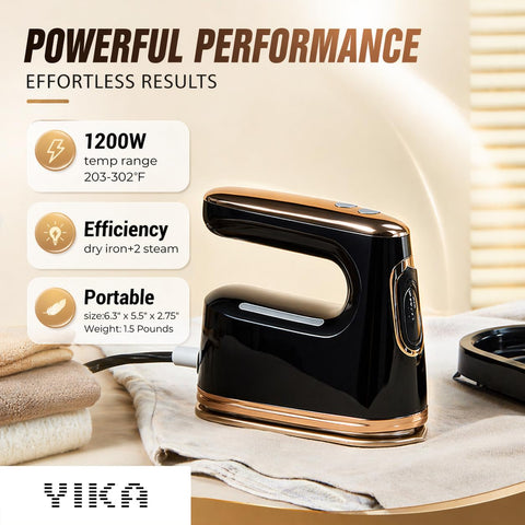 YIKA 2-in-1 steamer in action delivering steam to smooth wrinkles.