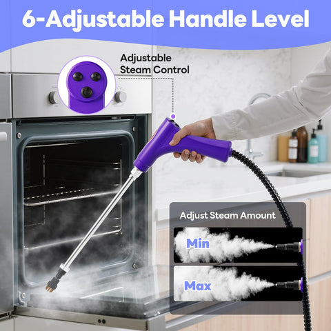YIKEDA 42-ounce water tank highlights long cleaning sessions.