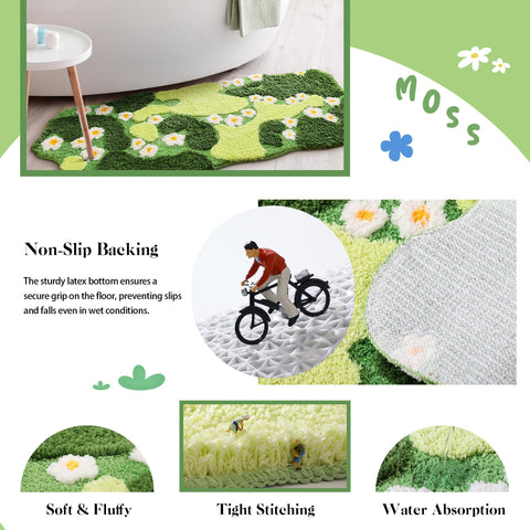 YIKUSH 43x20-inch rug suits bathrooms, entryways, and kitchens.