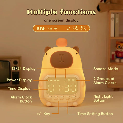 Yiliaw Capybara alarm clock makes a gift for kids.