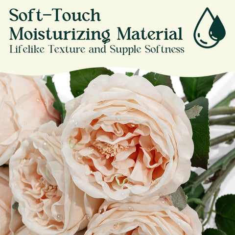 YILIUFA Austin rose peony bloom detail highlighting premium centerpiece visuals