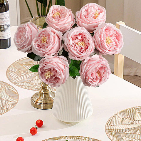 YILIUFA fireplace mantel peonies bring subtle charm