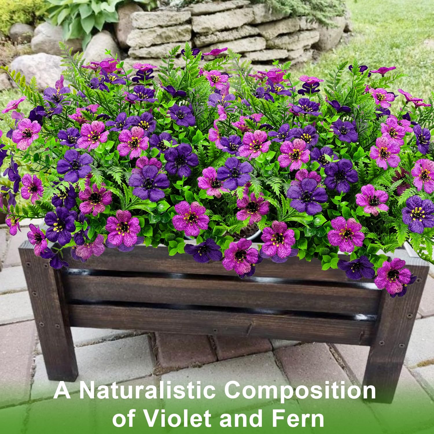 YILIUFA outdoor flowers in window box, year-round color without watering.