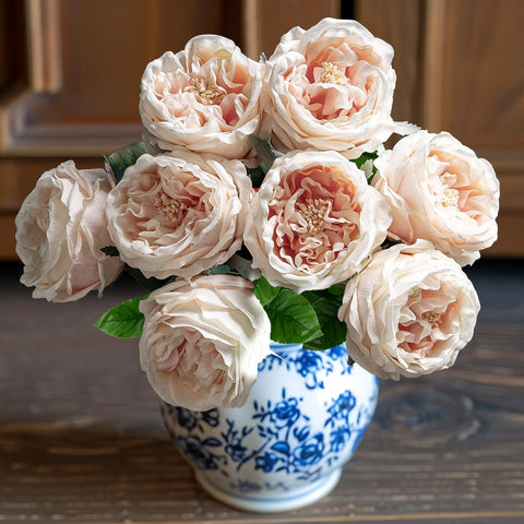 YILIUFA real touch peonies bouquet closeup for lifelike wedding decor and home styling