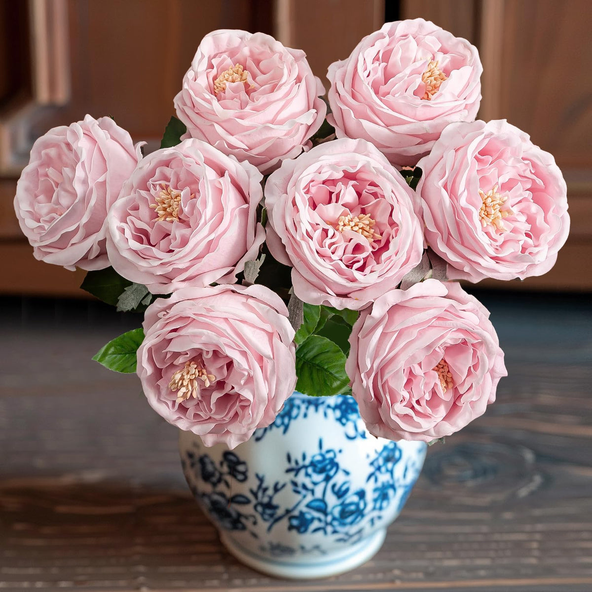 YILIUFA real touch peonies light pink bloom closeup for elegant wedding decor