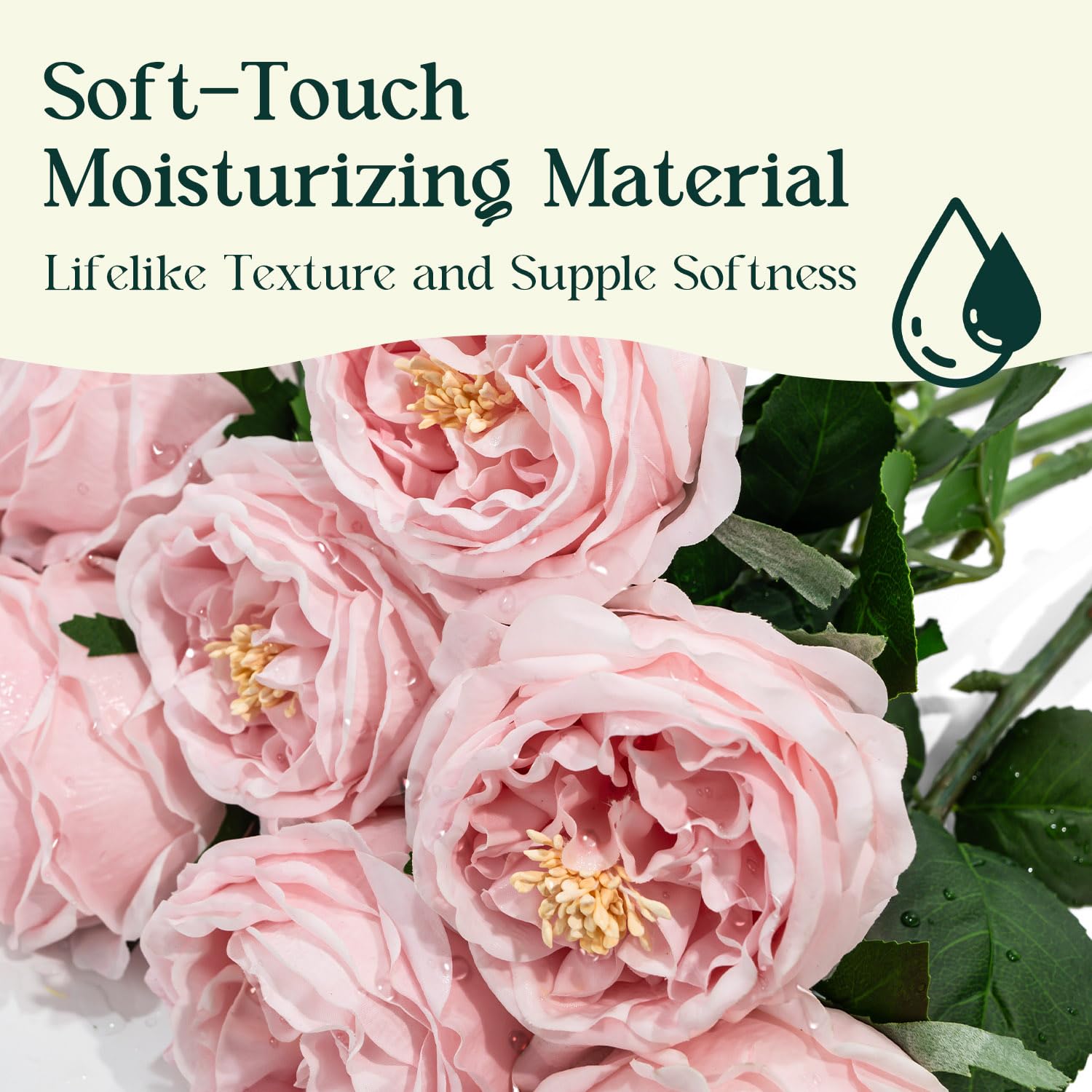 YILIUFA real touch peonies light pink bundle for versatile arrangements