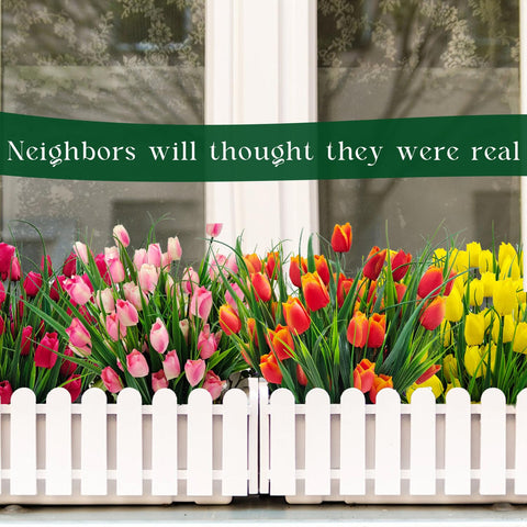 YILIUFA outdoor tulips in planters brighten backyard and porch decor.