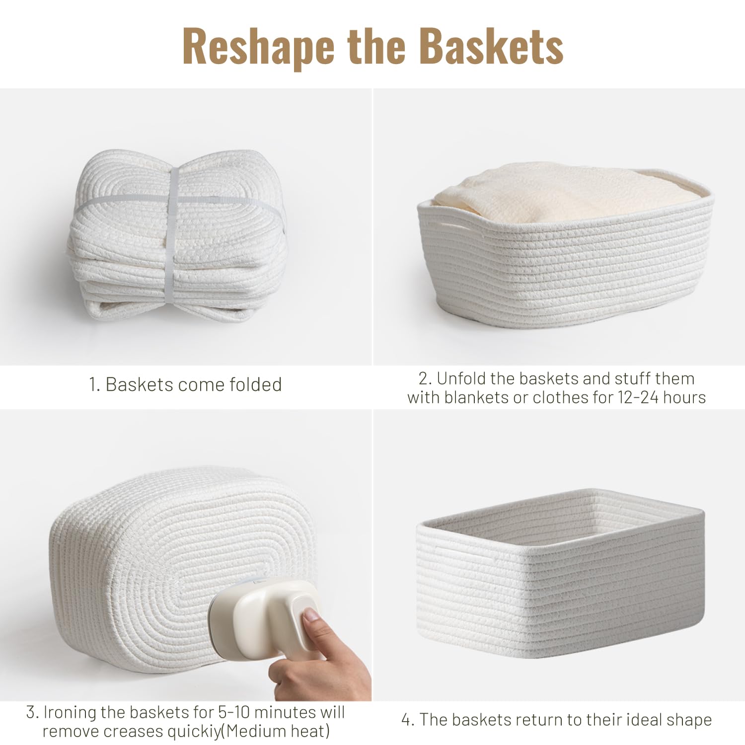Yilobi empty gift-ready baskets for housewarmings and gifting.