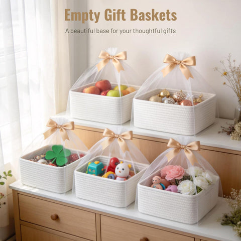 Yilobi toy and sock storage basket set for easy access.