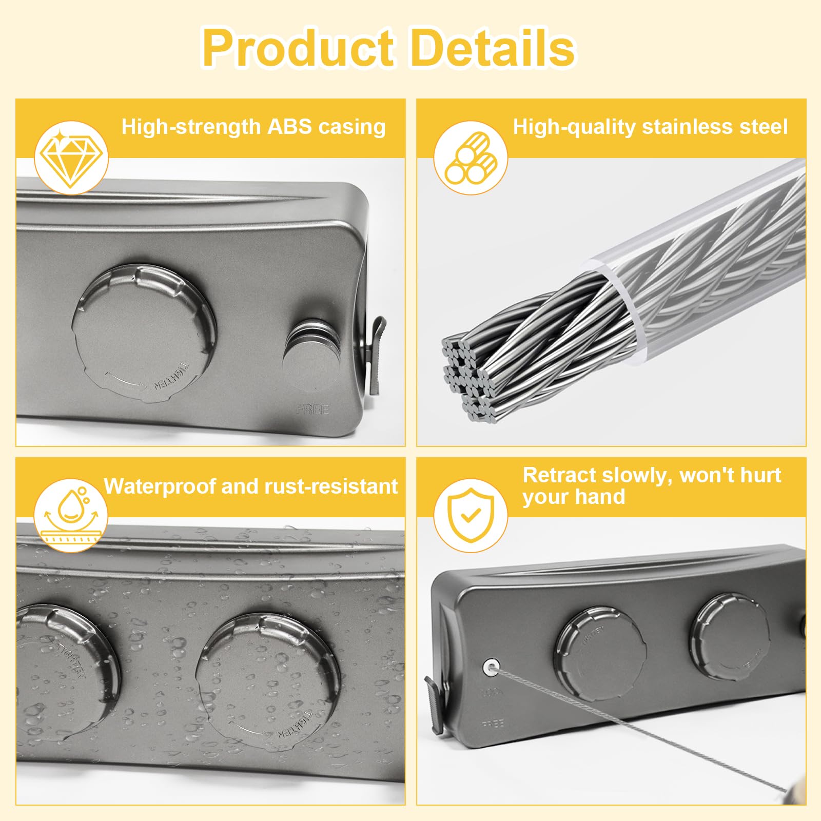 Yimerlen retractable setup makes installation quick and tidy in any area.