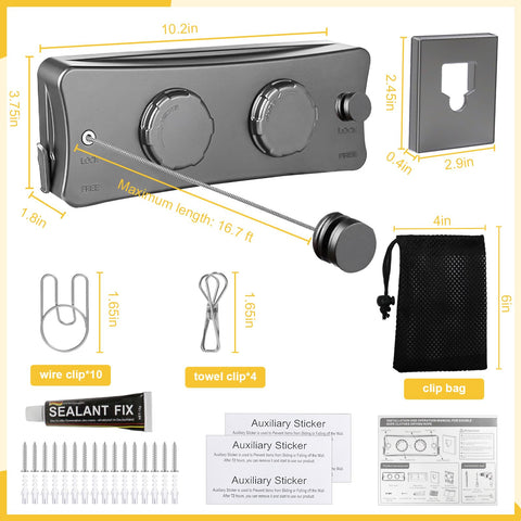 Yimerlen wall-mount design saves space while expanding your drying options.